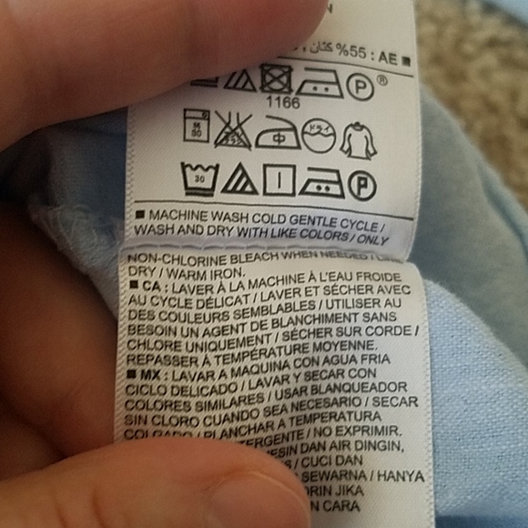 Old Navy Light Blue Flannel - Picture 4 of 6